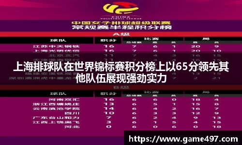 上海排球队在世界锦标赛积分榜上以65分领先其他队伍展现强劲实力